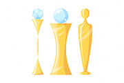 Award and Trophy with Crystal Vector