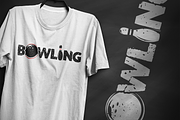 Bowling - Typography T-Shirt Design