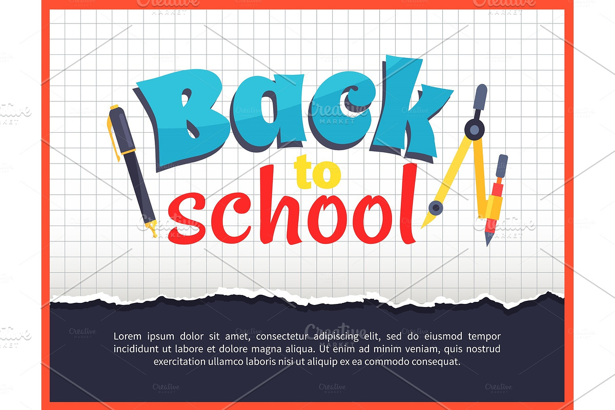 Back to School Posteron on Checkered in Objects - product preview 8
