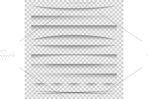Lines shadow. Paper divider tabs web