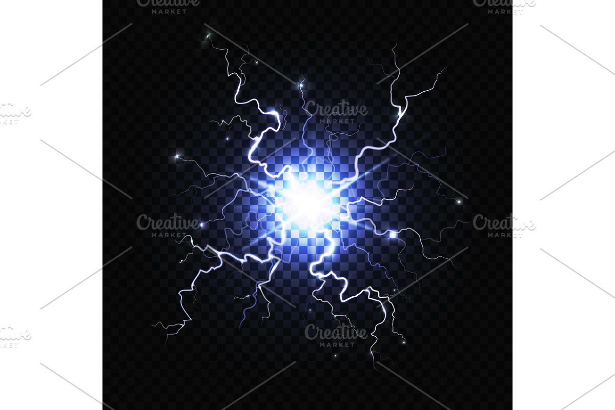 Lightning bolt isolated. Thunder in Textures - product preview 8