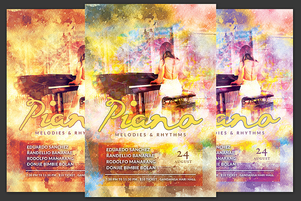 Piano Melodies and Rhythms Flyer