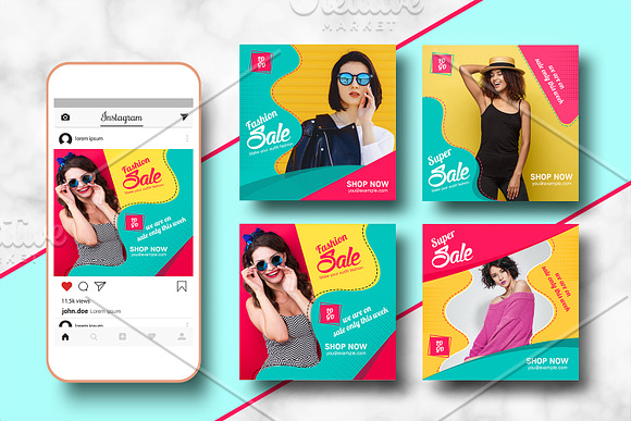 Instagram Advertising Banner V22 in Instagram Templates - product preview 2
