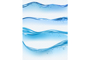 Wave realistic. Water splashes