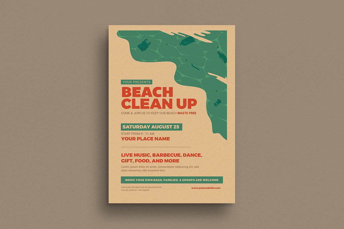 Beach Clean Up Event Flyer in Flyer Templates - product preview 8