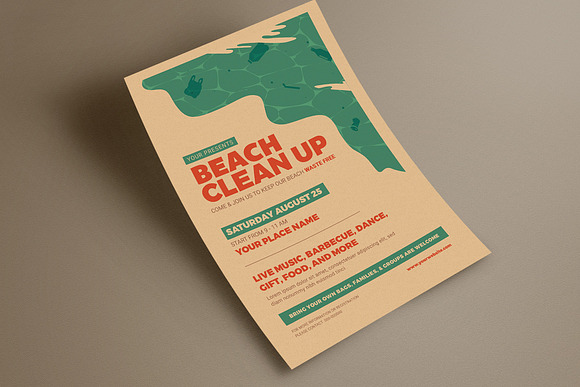 Beach Clean Up Event Flyer in Flyer Templates - product preview 2
