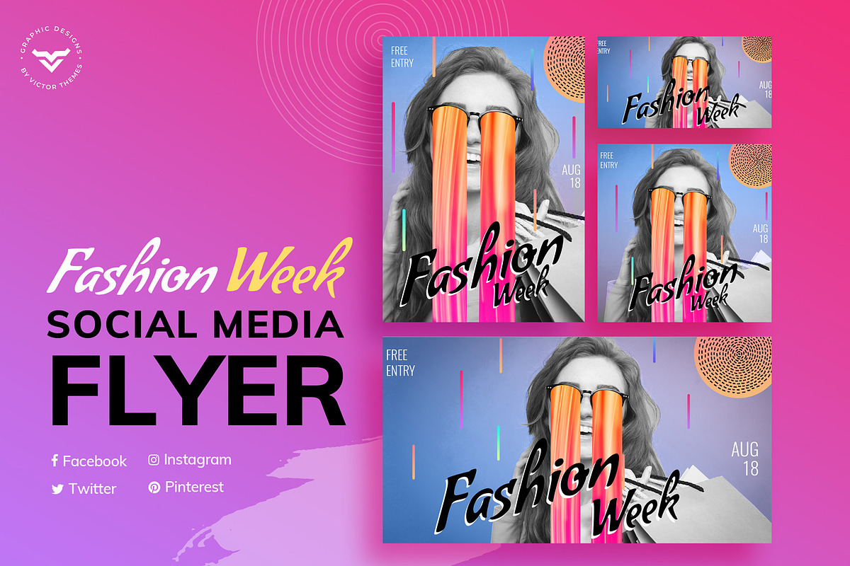 Fashion Social Media Templates in Social Media Templates - product preview 8