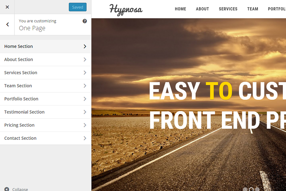 Hypnosa - One Page WordPress Theme