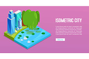 Cityscape elements with isometric