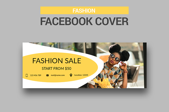 Fashion - Facebook Covers in Facebook Templates - product preview 2