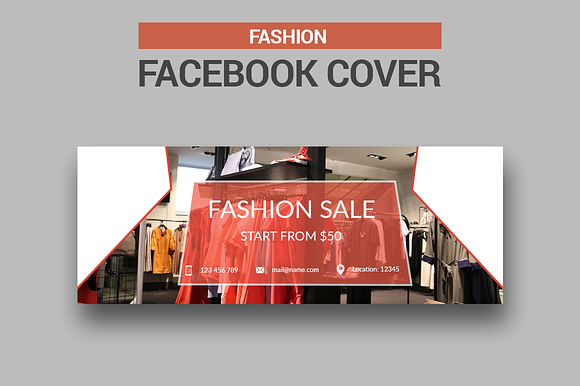 Fashion - Facebook Covers in Facebook Templates - product preview 4
