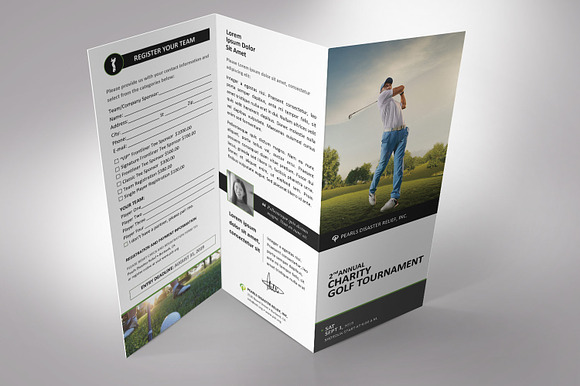 Golf Tournament Brochure Word in Invitation Templates - product preview 3