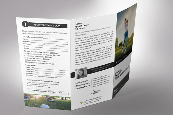 Golf Tournament Brochure Word in Invitation Templates - product preview 9
