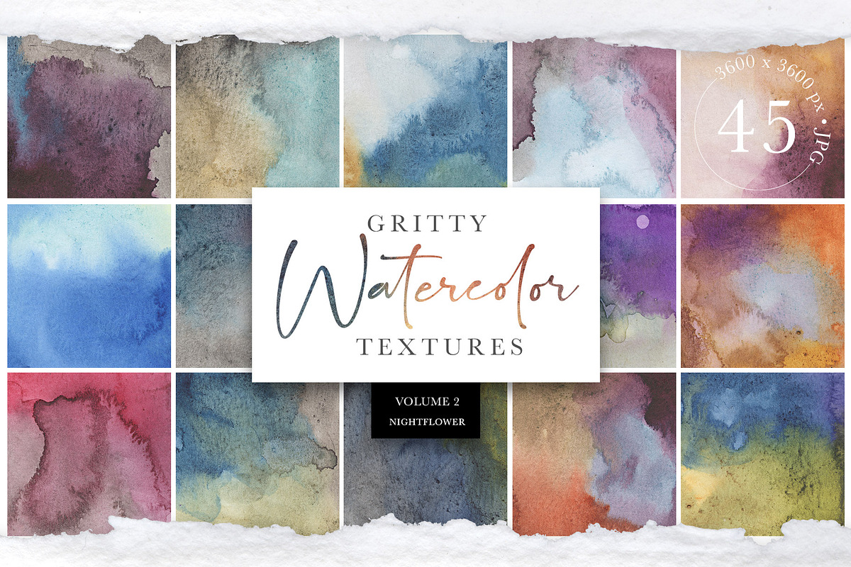Gritty Watercolor Textures Vol 2 in Textures - product preview 8
