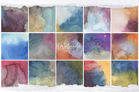 Gritty Watercolor Textures Vol 2 in Textures - product preview 5
