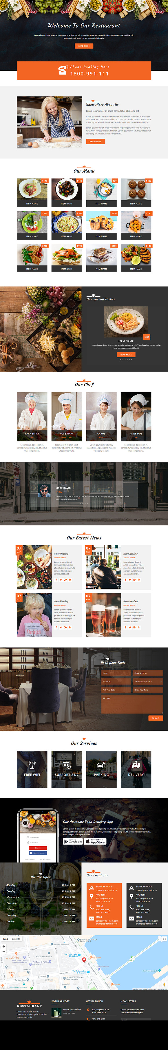 Restaurant - Divi Child Theme in WordPress Business Themes - product preview 1