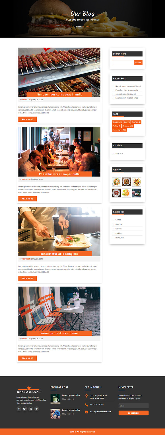 Restaurant - Divi Child Theme in WordPress Business Themes - product preview 2