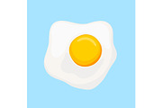 Scrambled eggs with yellow yolk top