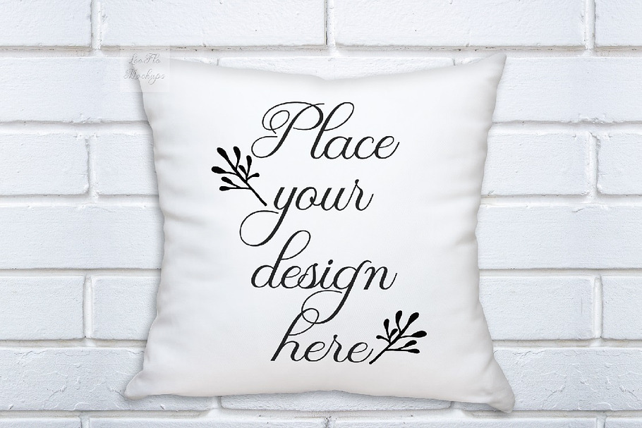 White pillow mockup psd sublimation