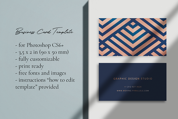 Elegant Gold Business Card 5 in Business Card Templates - product preview 2
