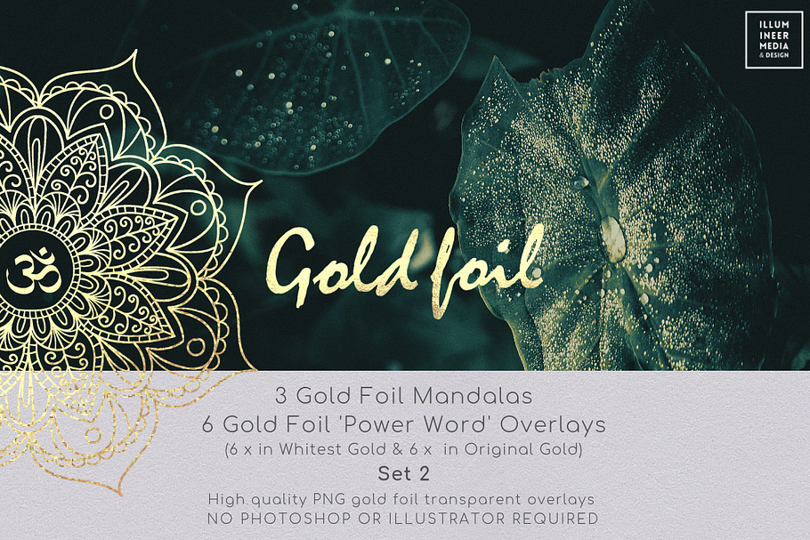 Gold Foil Power Words & Mandalas 2 in Objects - product preview 8