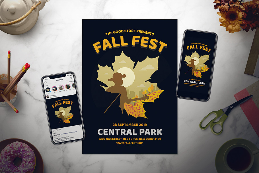 Fall Festival Flyer Set in Flyer Templates - product preview 8