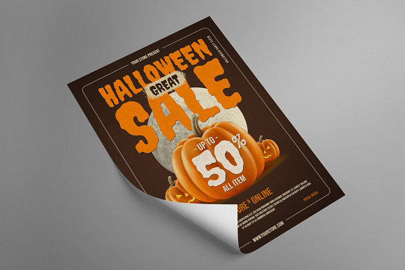 Halloween Sale Flyer in Flyer Templates - product preview 1