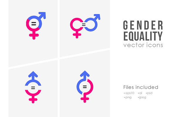 Gender Equality Concept Icons