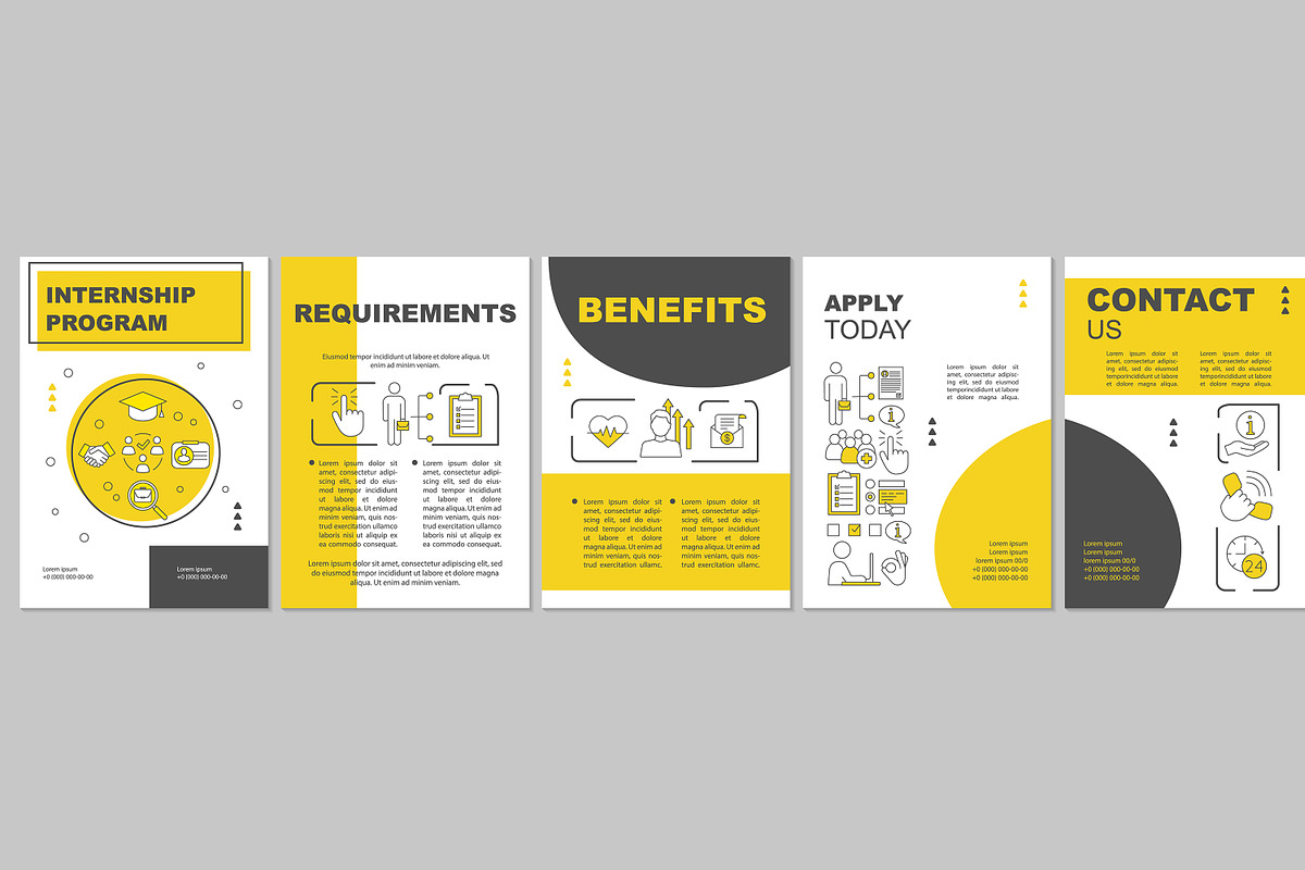 Internship program brochure template in Brochure Templates - product preview 8