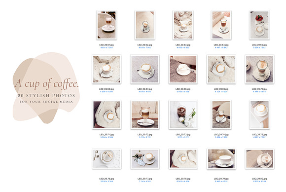 COFFEE COLLECTION. 80 PHOTOS in Instagram Templates - product preview 9