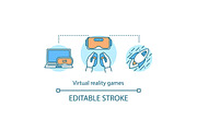 Virtual reality games concept icon