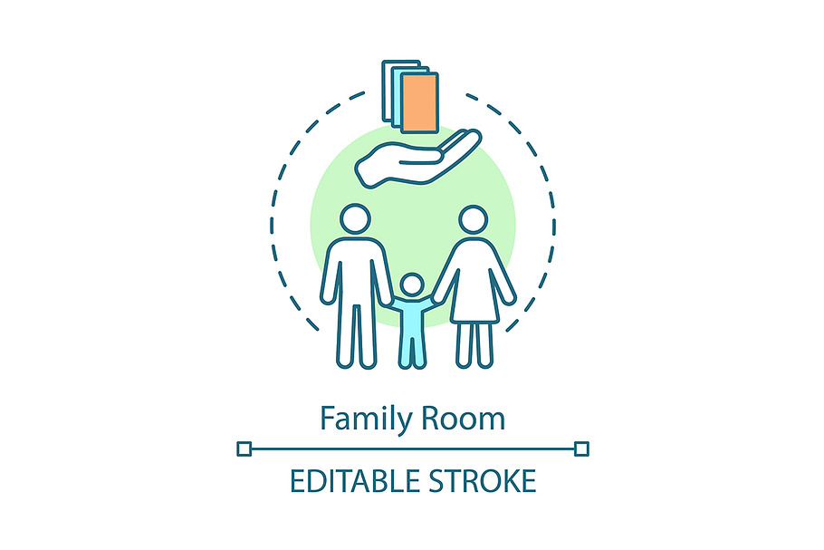 Family room concept icon