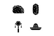 Mexican glyph icons set