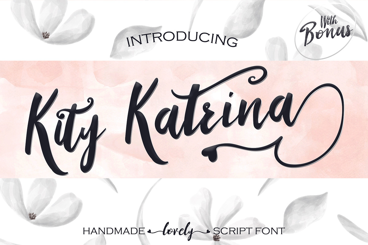 Kity Katrina Script Font in Script Fonts - product preview 8