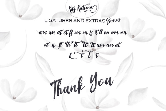 Kity Katrina Script Font in Script Fonts - product preview 12