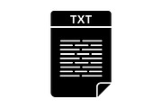 TXT file glyph icon