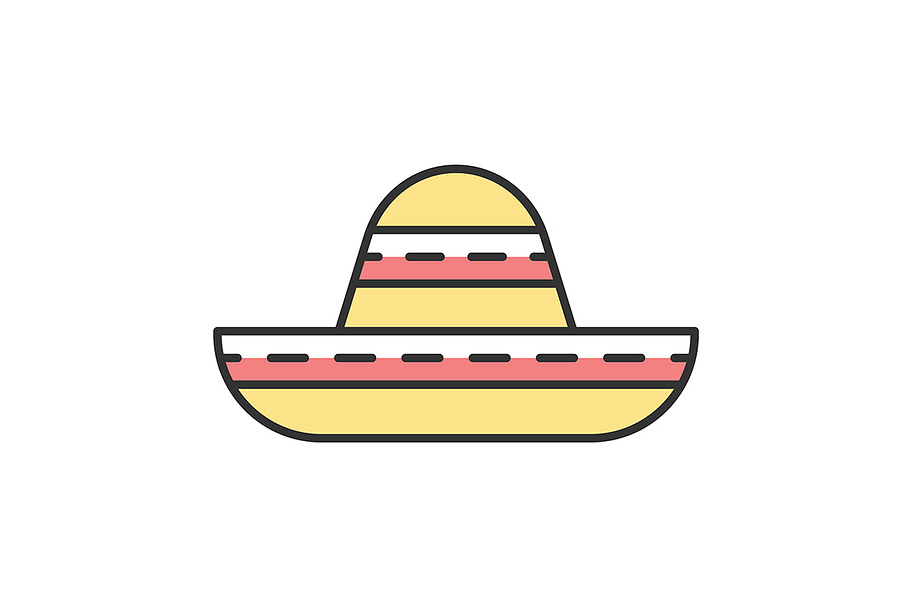 Sombrero color icon in Icons - product preview 8