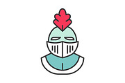 Knight helmet color icon