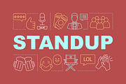 Standup word concepts banner