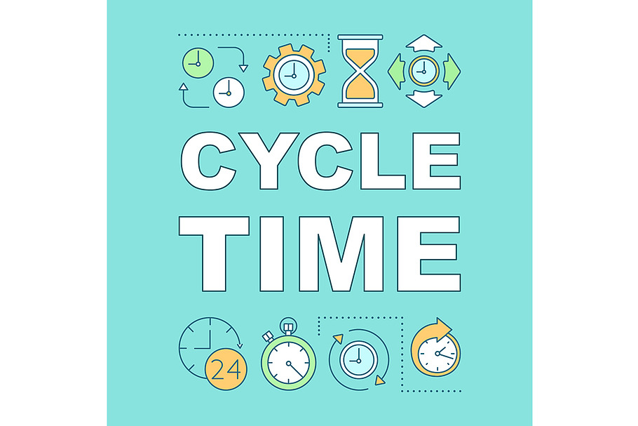 Cycle time word concepts banner in Web Elements - product preview 8