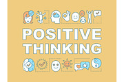 Positive thinking concept icon