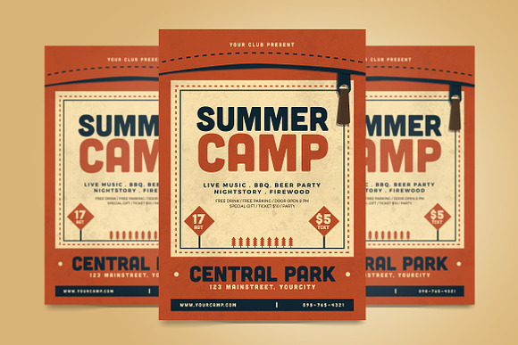 Summer Camp Flyer in Flyer Templates - product preview 2