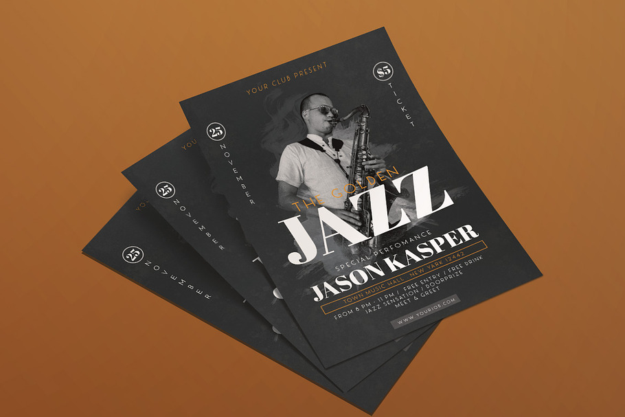 Jazz Music Flyer in Flyer Templates - product preview 8