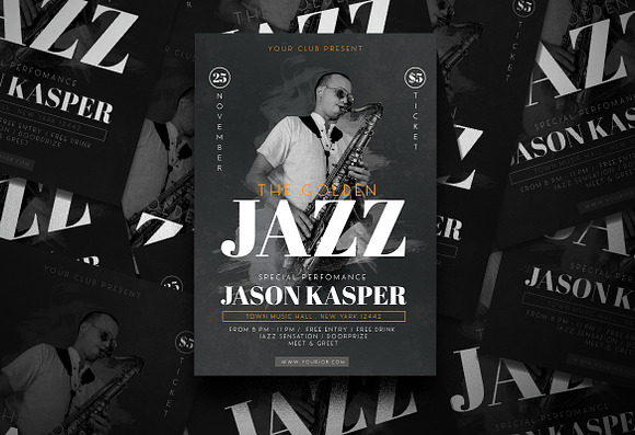 Jazz Music Flyer in Flyer Templates - product preview 3