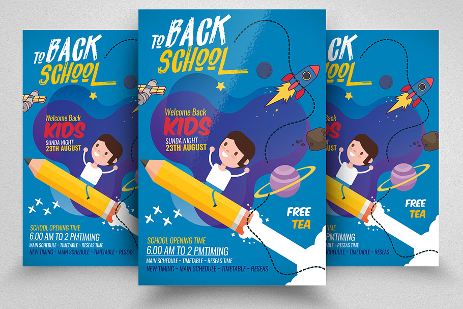 Back 2 School Flyer in Invitation Templates - product preview 8