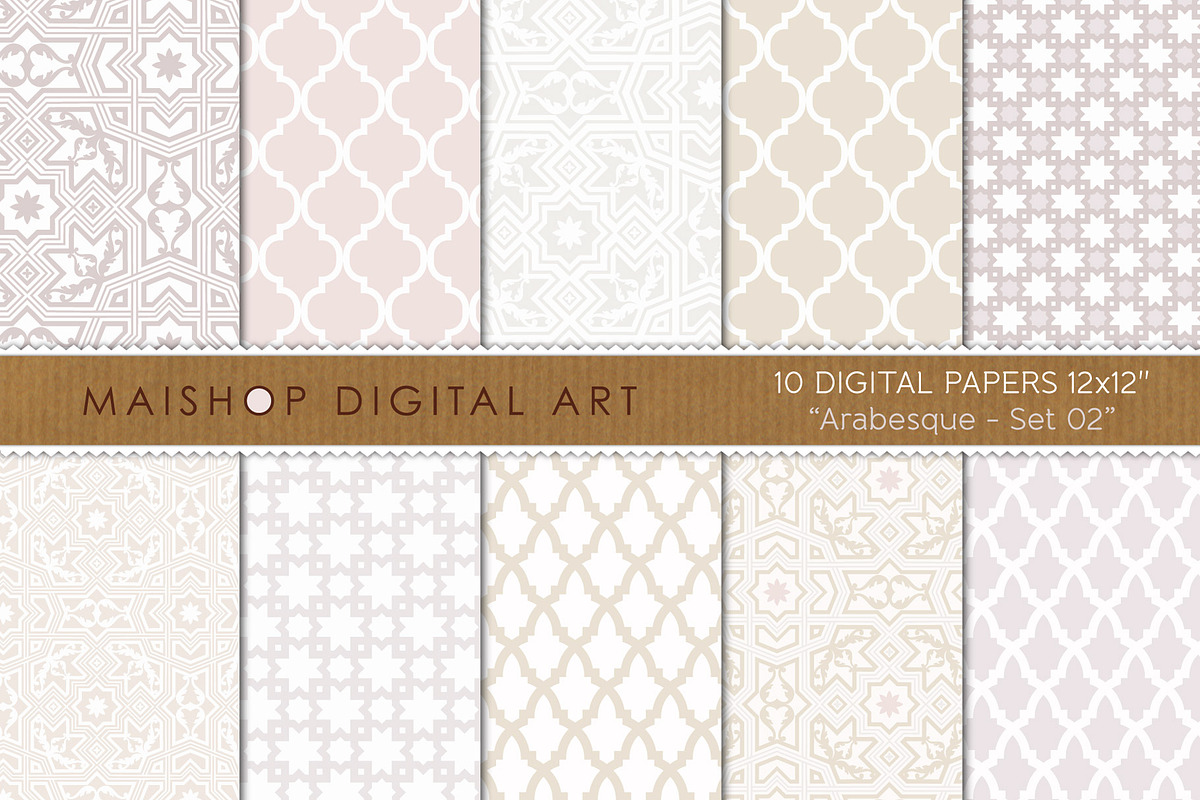 Digital Papers - Arabesque Set 02 in Patterns - product preview 8