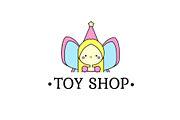 Toy shop logo with fairy