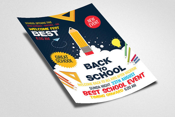 Back To School Flyer in Invitation Templates - product preview 1