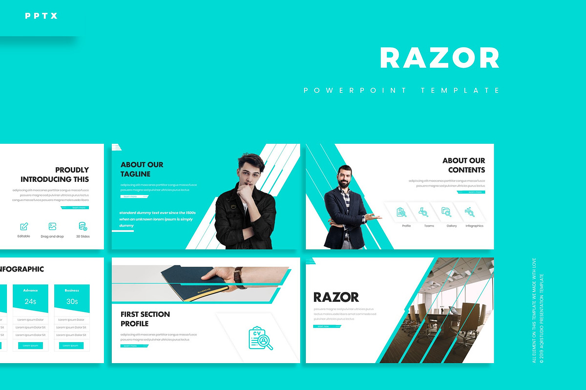 Razor - Powerpoint Template in PowerPoint Templates - product preview 8