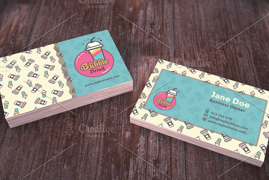Bubble Drink Business Card vol 1